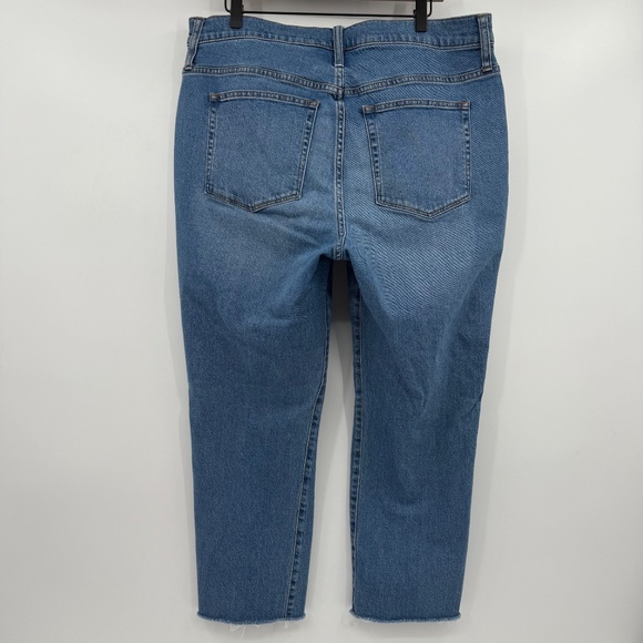 J Crew Jeans Women 34 Blue Essential Straight Button Fly Stretch Mid Rise Denim - Picture 4 of 11